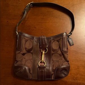 Elegant Brown Designer Shoulder Bag